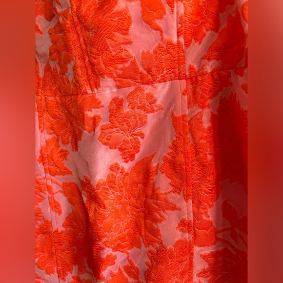 Showpo. Orange pink floral sleeveless dress 14 - Picture 3 of 6